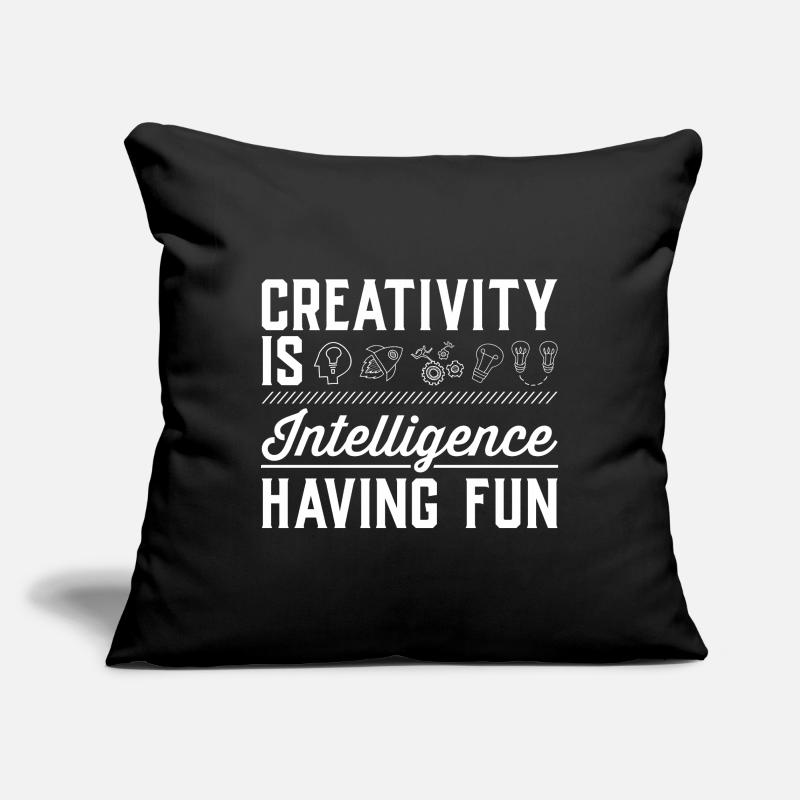 Creative Creativity Is Intelligence having fun Sofa pillowcase 17,3'' x 17,3'' (45 x 45 cm)
