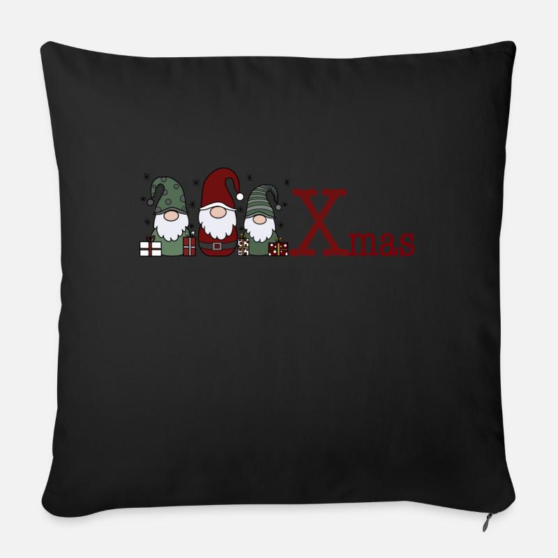 Wichtel Xmas - Sofakissenbezug 45 x 45 cm - Schwarz