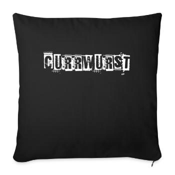 Currywurst - Sofakissenbezug 45 x 45 cm - Schwarz - Vorne