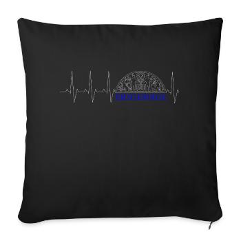 Monts Métallifères - Housse de coussin décorative 45 x 45 cm - noir - Devant