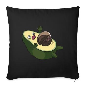 Avocado Alien Aliens Funny Ufo Cinema Movie Gift - Sofa pillowcase 17,3'' x 17,3'' (45 x 45 cm) - black - Front