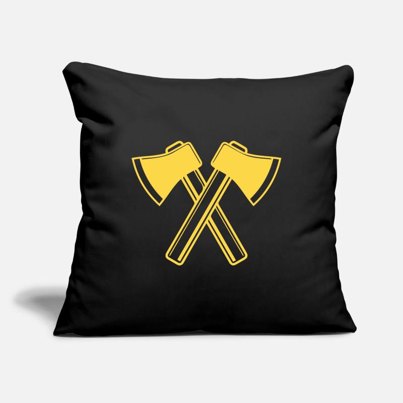 Axe Axes Bûcheron Forestier Housse de coussin décorative 45 x 45 cm