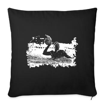 Water-polo, water-polo - Housse de coussin décorative 45 x 45 cm - noir - Devant