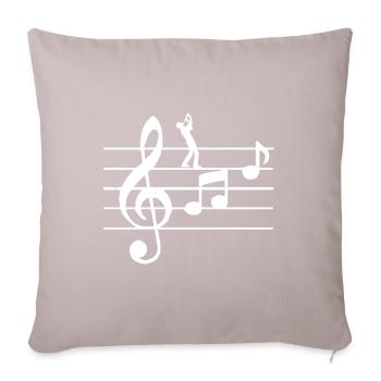 Flute Wind Instruments - Sofa pillowcase 17,3'' x 17,3'' (45 x 45 cm) - light taupe - Front
