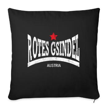 rotes gsindel, austria - Sofakissenbezug 45 x 45 cm - Schwarz - Vorne