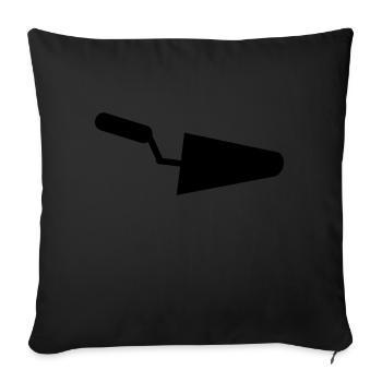 mason trowel - Sofa pillowcase 17,3'' x 17,3'' (45 x 45 cm) - black - Front