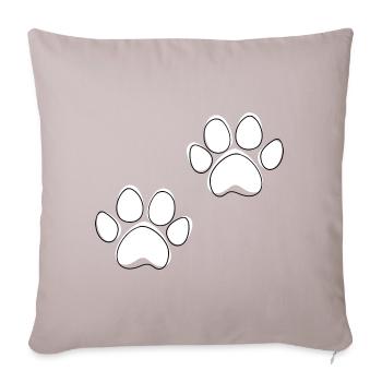 Dog Paws - Sofa pillowcase 17,3'' x 17,3'' (45 x 45 cm) - light taupe - Front