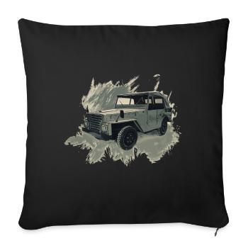 P-2-M - Housse de coussin décorative 45 x 45 cm - noir - Devant