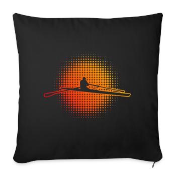 Femmes Aviron Rameur Hommes Aviron - Housse de coussin décorative 45 x 45 cm - noir - Devant