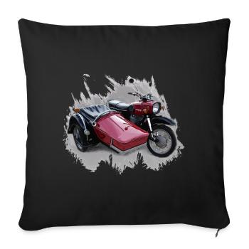 Simson Schwalbe Duo - Sofakissenbezug 45 x 45 cm - Schwarz - Vorne