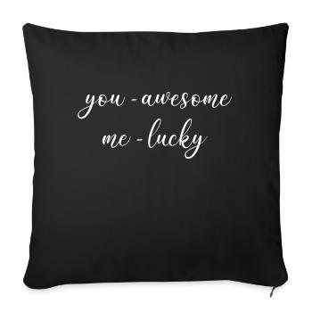 vous êtes génial amour Saint-Valentin en disant police - Housse de coussin décorative 45 x 45 cm - noir - Devant
