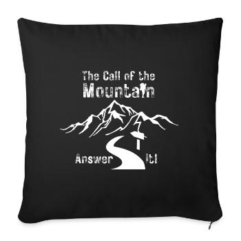 The Call of the Mountain - Sofa pillowcase 17,3'' x 17,3'' (45 x 45 cm) - black - Front
