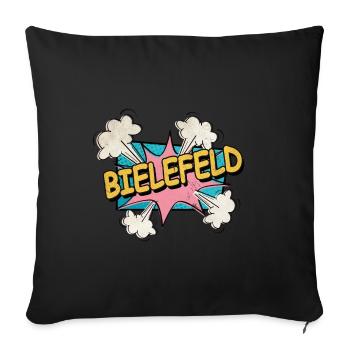 Bielefeld Germany City Font Pop Art Comic - Sofa pillowcase 17,3'' x 17,3'' (45 x 45 cm) - black - Front