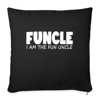 funcle fun uncle - Sofa pillowcase 17,3'' x 17,3'' (45 x 45 cm) - black - Front