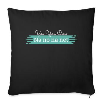 Na no na net - white text - Sofa pillowcase 17,3'' x 17,3'' (45 x 45 cm) - black - Front