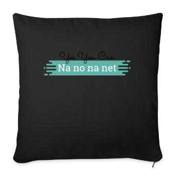 Na no na net - black text - Sofa pillowcase 17,3'' x 17,3'' (45 x 45 cm) - black - Front