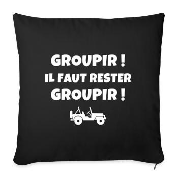 septième compagnie, 7ème compagnie, film culte - Housse de coussin décorative 45 x 45 cm - noir - Devant