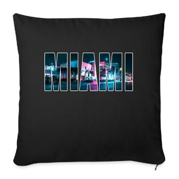 MIAMI - Housse de coussin décorative 45 x 45 cm - noir - Devant