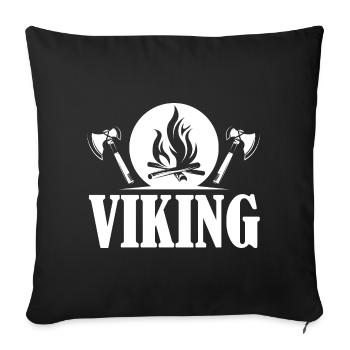 viking viking icon fire axe graphic logo icon - Sofa pillowcase 17,3'' x 17,3'' (45 x 45 cm) - black - Front