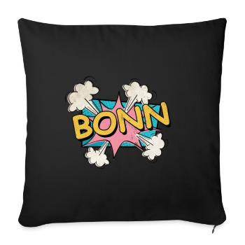 Bonn Germany City Font Pop Art Comic - Sofa pillowcase 17,3'' x 17,3'' (45 x 45 cm) - black - Front