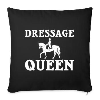Dressage Riding Horse Training Dressage - Sofa pillowcase 17,3'' x 17,3'' (45 x 45 cm) - black - Front
