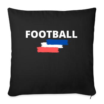FOOTBALL - FRANCE - Housse de coussin décorative 45 x 45 cm - noir - Devant