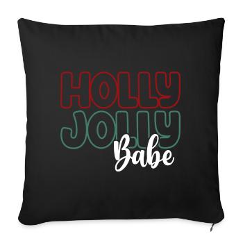 Holly Jolly Babe - Sofa pillowcase 17,3'' x 17,3'' (45 x 45 cm) - black - Front