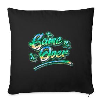 Game Over Graffiti - Housse de coussin décorative 45 x 45 cm - noir - Devant