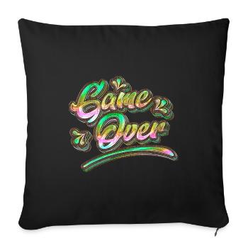 Game Over Graffiti - Housse de coussin décorative 45 x 45 cm - noir - Devant