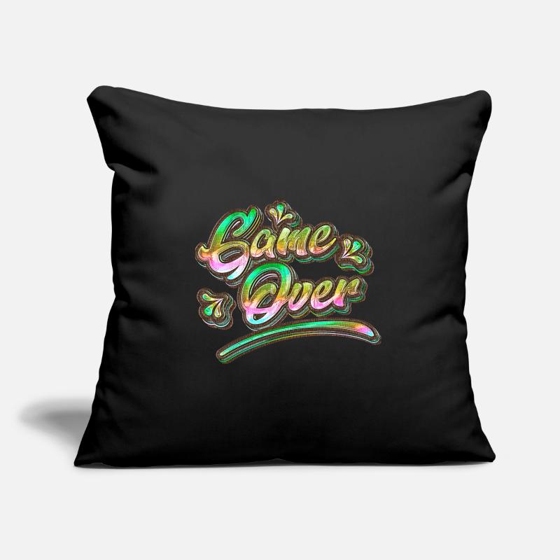 Game Over Graffiti Housse de coussin décorative 45 x 45 cm