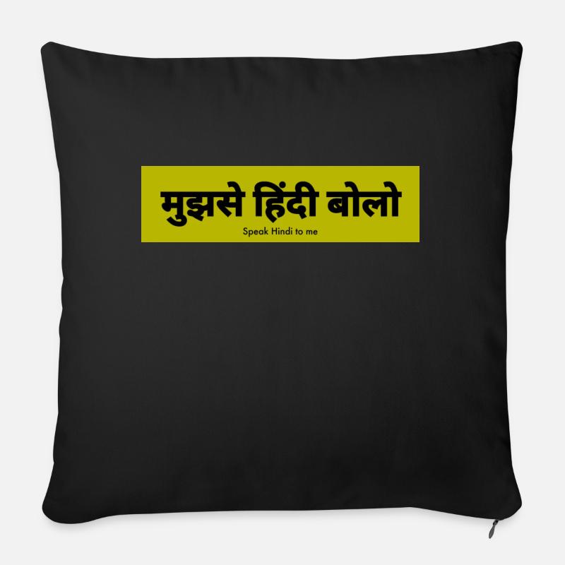 Hindi - Sofakissenbezug 45 x 45 cm - Schwarz