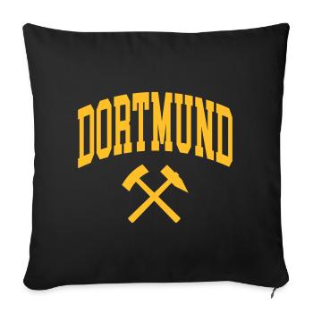Dortmund - Sofa pillowcase 17,3'' x 17,3'' (45 x 45 cm) - black - Front