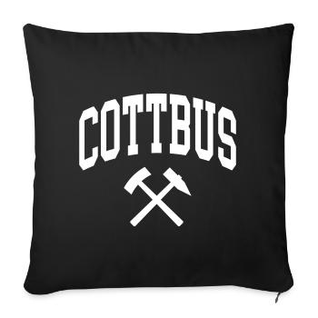 Cottbus - Sofakissenbezug 45 x 45 cm - Schwarz - Vorne