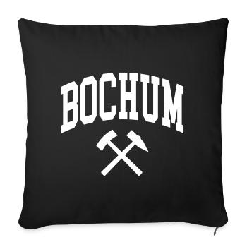 Bochum - Housse de coussin décorative 45 x 45 cm - noir - Devant