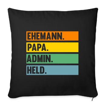 Informatiker Papa Vater Admin Administrator - Sofakissenbezug 45 x 45 cm - Schwarz - Vorne