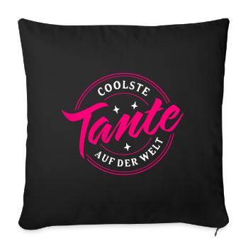 COOLSTE TANTE SCHWESTER GESCHWISTER PATENTANTE - Sofakissenbezug 45 x 45 cm - Schwarz - Vorne