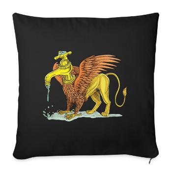 THE TAP - Sofa pillowcase 17,3'' x 17,3'' (45 x 45 cm) - black - Front