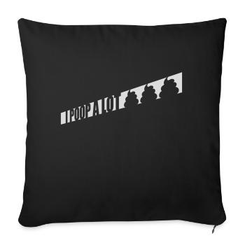 I poop a lot - Sofa pillowcase 17,3'' x 17,3'' (45 x 45 cm) - black - Front