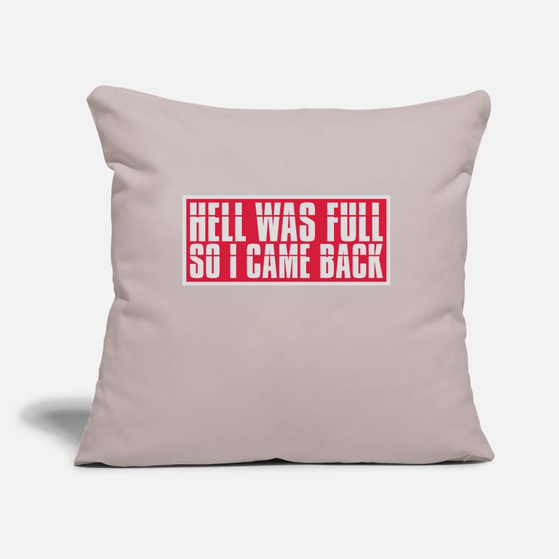 hell was full Zitat Sofakissenbezug 45 x 45 cm