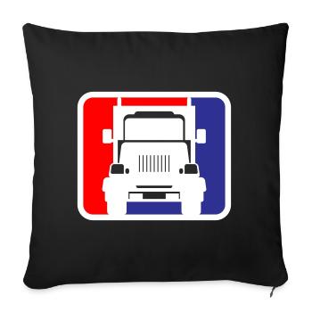 Logo Camion Camion | Les couleurs peuvent être changées - Housse de coussin décorative 45 x 45 cm - noir - Devant