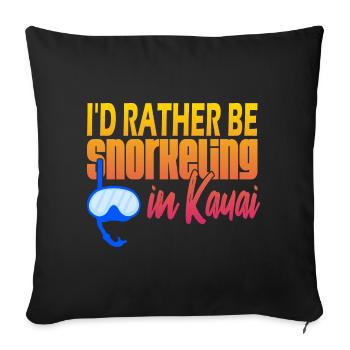 Kauai Plongée en apnée - Housse de coussin décorative 45 x 45 cm - noir - Devant