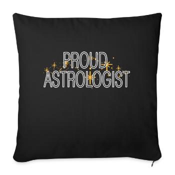 Fier astrologue Rétro Cool Astrologie Designs - Housse de coussin décorative 45 x 45 cm - noir - Devant