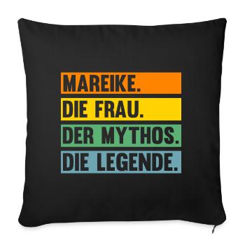 Mareike - Sofakissenbezug 45 x 45 cm - Schwarz - Vorne