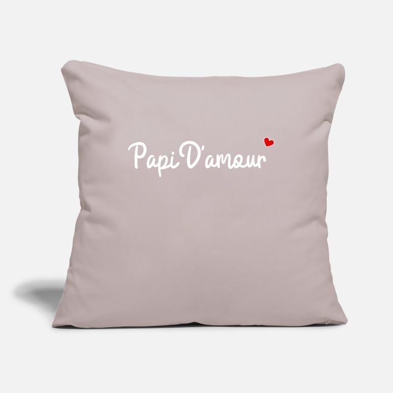 Papi d'amour Housse de coussin décorative 45 x 45 cm