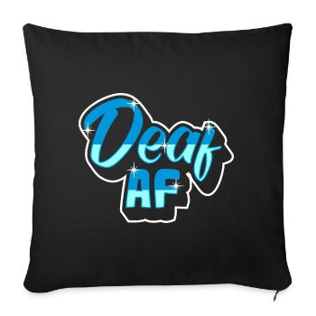Langue des signes sourde Fierté sourde - Housse de coussin décorative 45 x 45 cm - noir - Devant