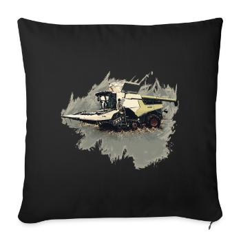 Corn Picker Combine Harvester Tractor - Sofa pillowcase 17,3'' x 17,3'' (45 x 45 cm) - black - Front