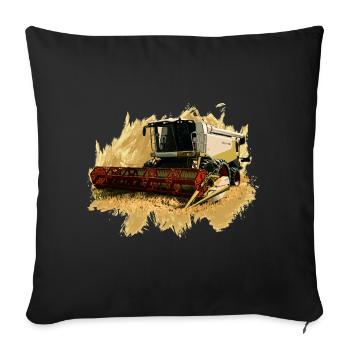 Lexion 550 Combine Harvester - Sofa pillowcase 17,3'' x 17,3'' (45 x 45 cm) - black - Front