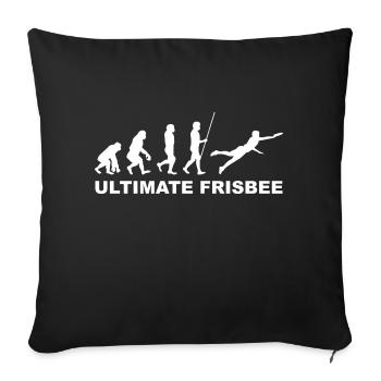 Frisbee Throwing Disc Sport - Sofa pillowcase 17,3'' x 17,3'' (45 x 45 cm) - black - Front