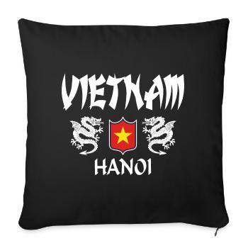 Vietnam - Housse de coussin décorative 45 x 45 cm - noir - Devant