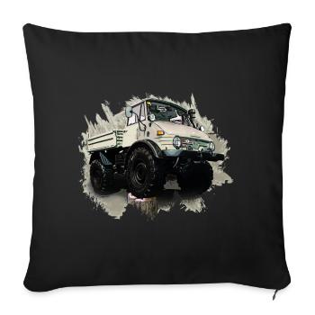 Unimog Oldi - Sofa pillowcase 17,3'' x 17,3'' (45 x 45 cm) - black - Front